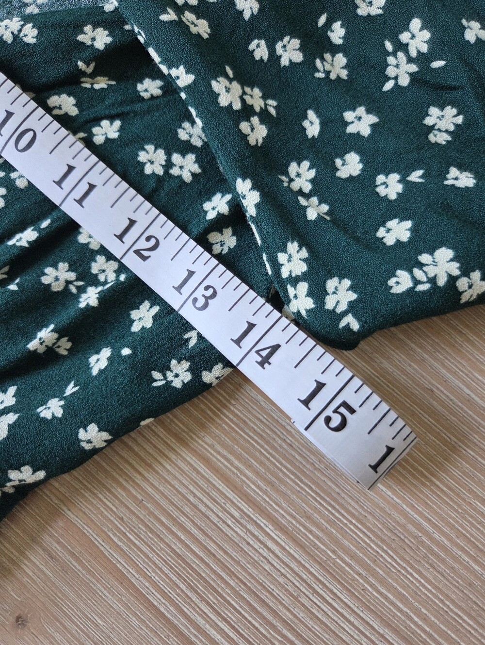 Reformation Nell Green Floral Long Sleeve Button Front Top Womens Size XS - Picture 5 of 8